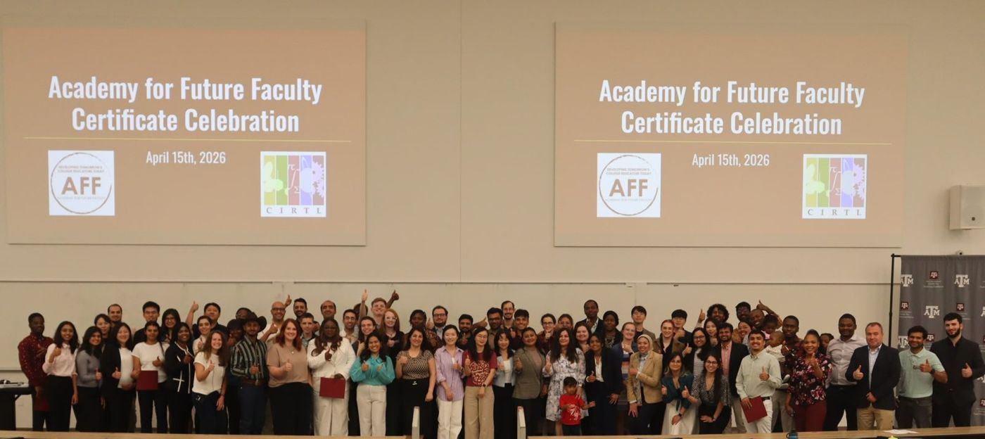 Academy for Future Faculty certificate celebration group photo
